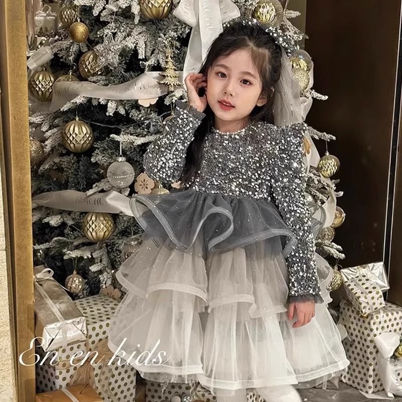 女童秋装连衣裙2023新款洋气儿童生日礼服春秋季宝宝洛丽塔公主裙