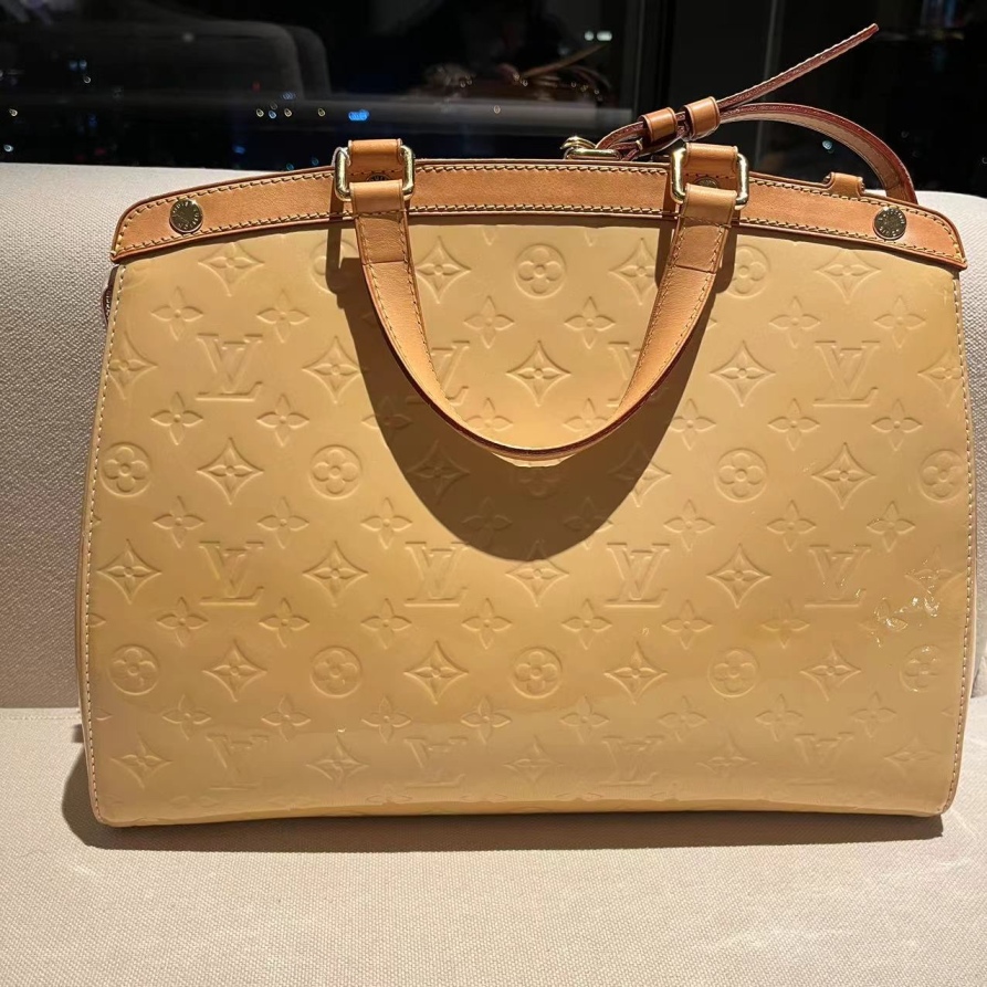 95新 LouisVuitton/路易威登 黄色漆皮医生 665 6295