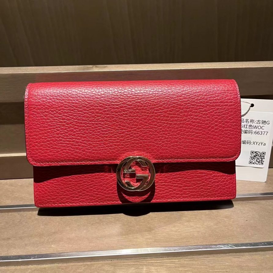 95新 GUCCI/古驰 红色WOC 663 7713