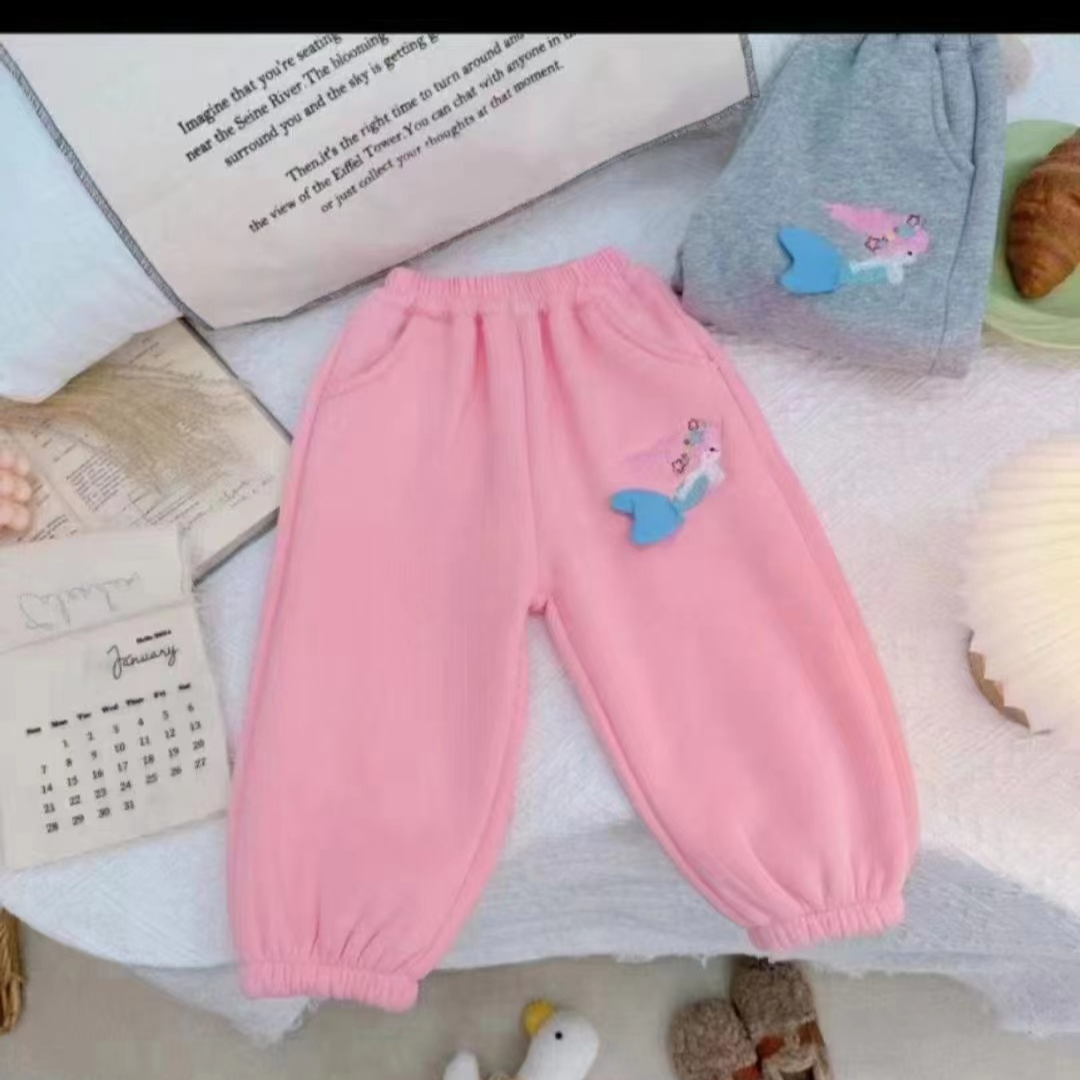 【博毅心选】女童秋冬纯棉美人鱼保暖裤羊羔毛加绒加厚BL23011