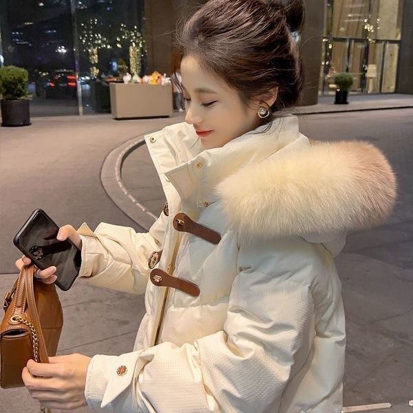 波司澄【赵露思同款】羽绒服女2023冬季新款中长款狐狸毛领气质外