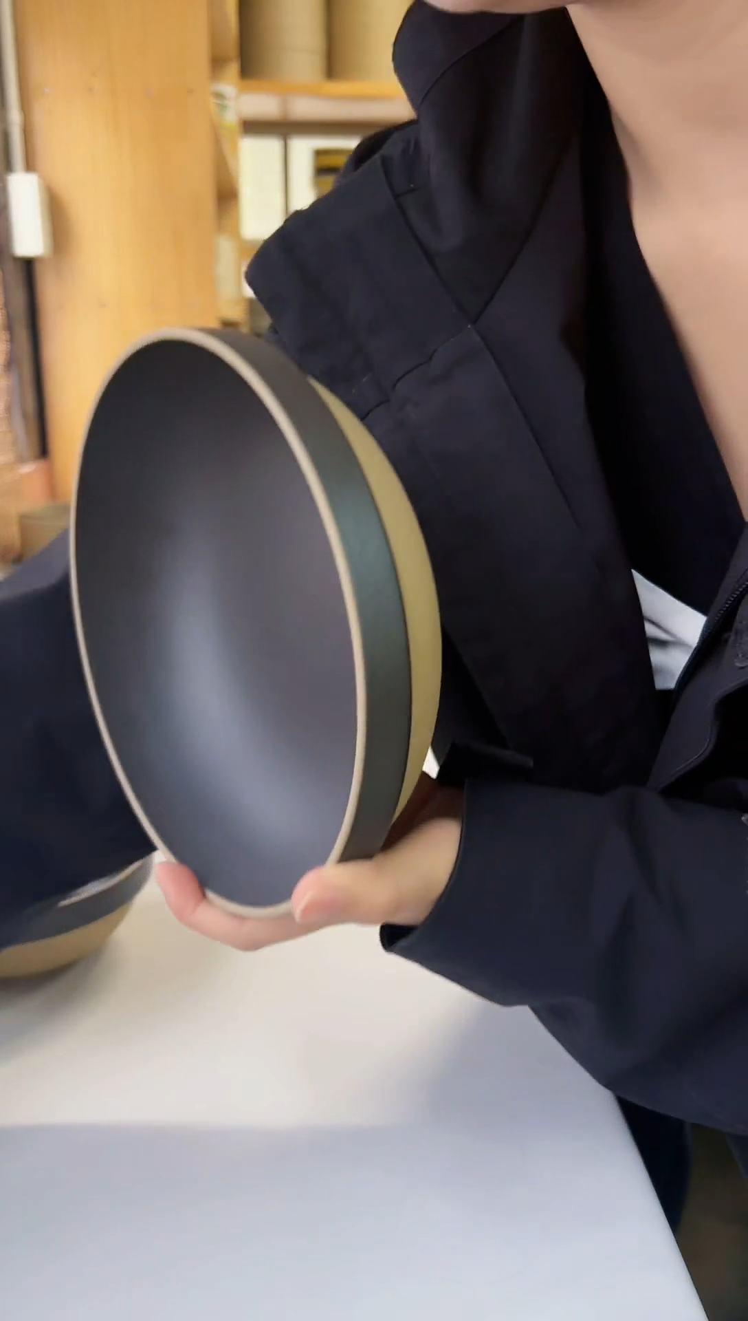 【闪购商品】瓷碗魄色林 中碗 黑 φ1８５ｘ１０６