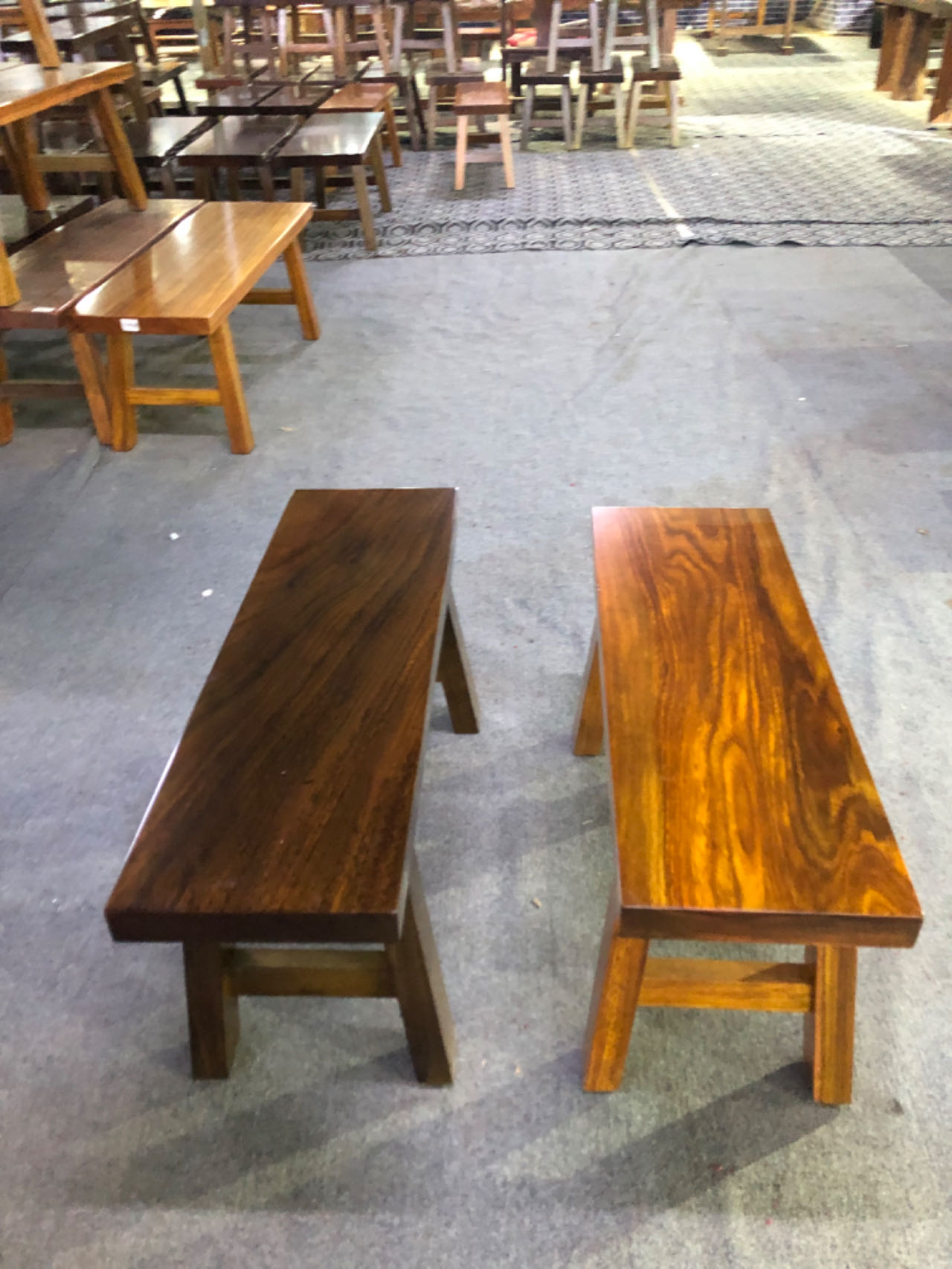 非洲进口实木条凳黑金檀和黄檀条凳复古原木色1米短凳