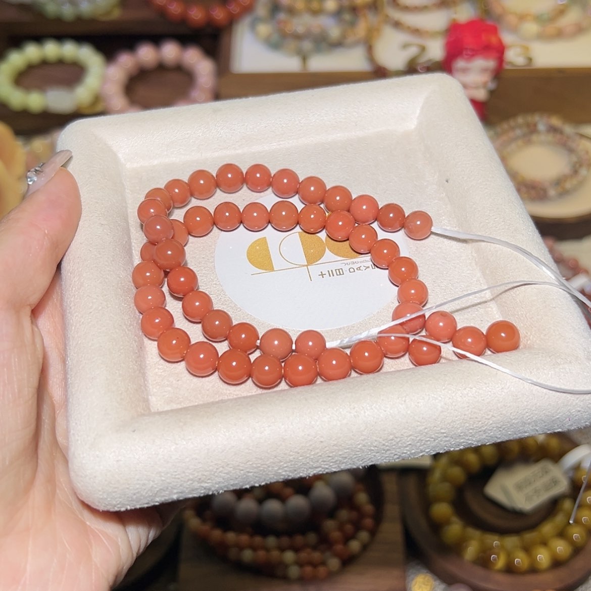【闪购商品】石英质玉（阿拉善玉）手串未镶嵌失*