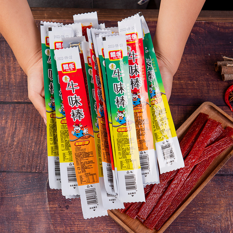 牛味棒辣条麻辣面筋牛板筋网红解馋小零食宿舍必屯解馋食品劲道