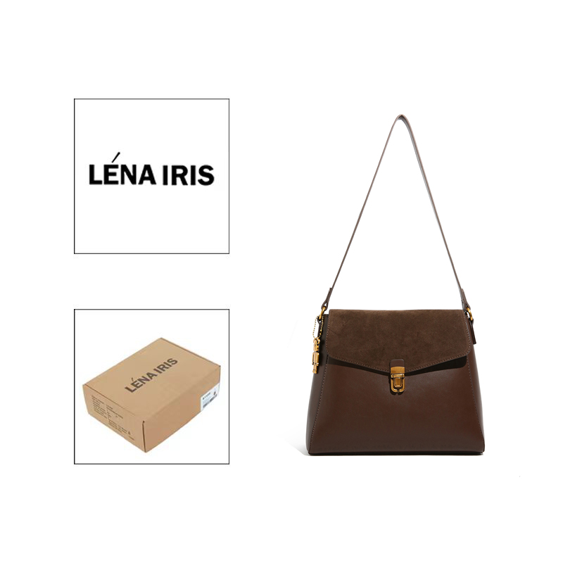 120【带礼盒】LÉNA IRIS小众简约轻奢女包包时尚百搭通勤单肩斜跨包