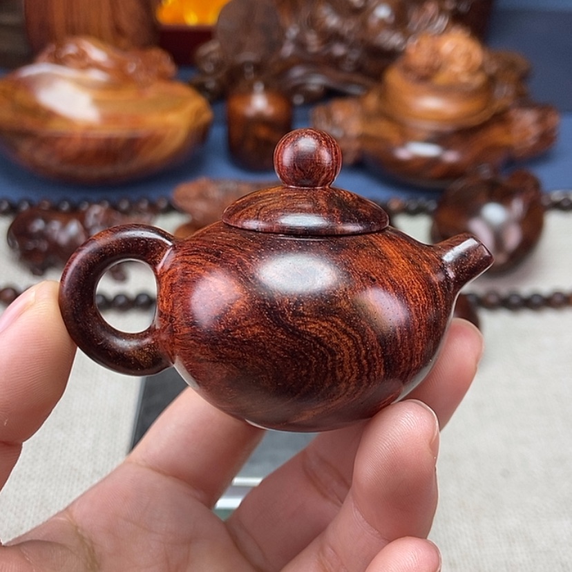 【闪购商品】花梨木类端景台冰*壶