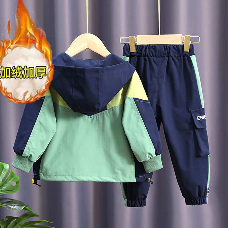 童装小童套装2024新款韩版儿童洋气春秋冬衣服帅气男孩两件套