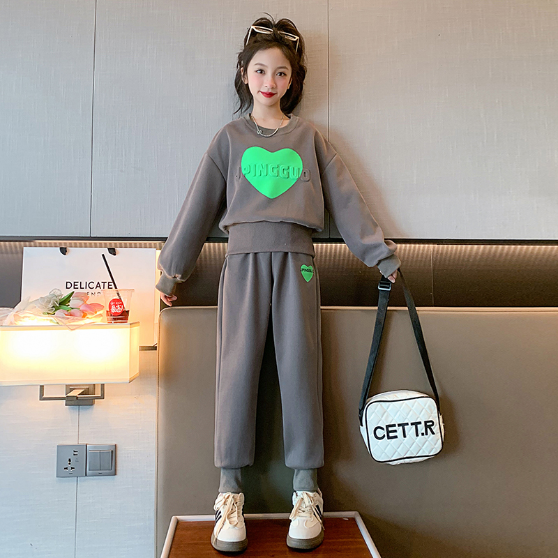女童套装春秋2023新款秋装韩版洋气外穿儿童休闲装潮范运动儿童装