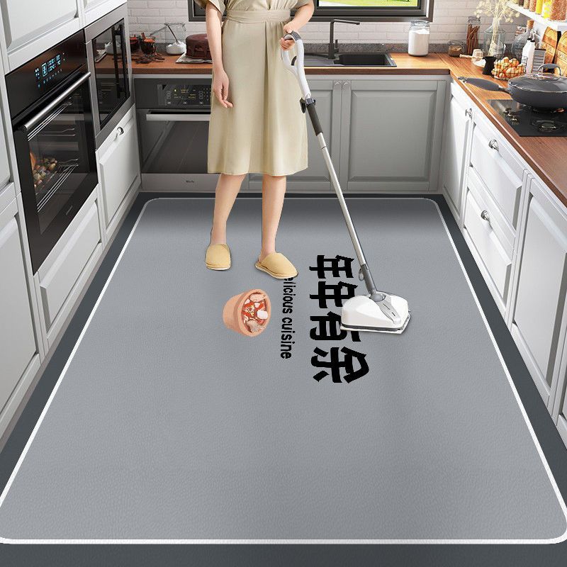 【新疆包邮】满铺厨房专用地垫PVC免洗可擦家用简约防水防油耐脏