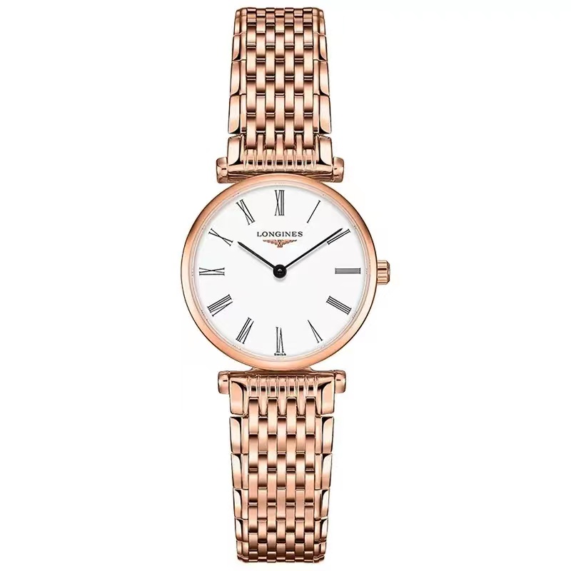 99新 Longines/浪琴 浪琴L4.209.1镀金罗马刻度qs0093时尚24经典