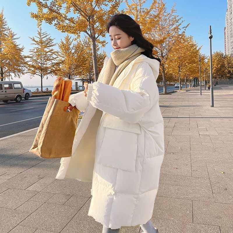波司澄羽绒服新款爆款羽绒女士女款中长款年季韩版chic过膝面包衣