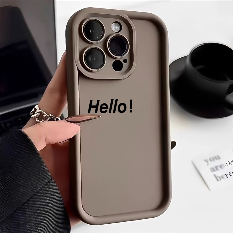 hello个性苹果15/14promax手机壳iphone13高级感11/12全包xr软套x