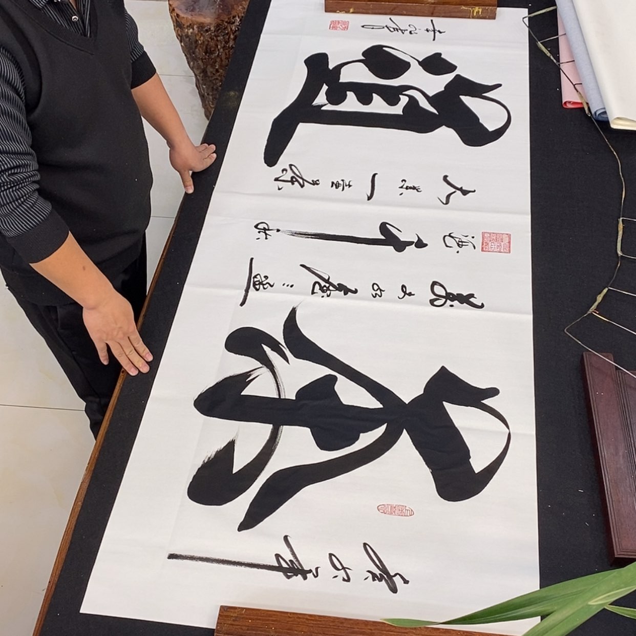 【闪购商品】书法方茶道六尺白定制