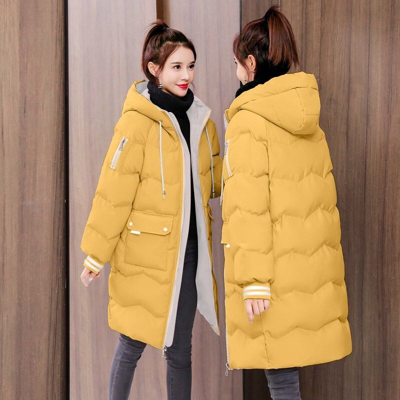 秋冬新款反季冬季羽绒服女冬装年韩版宽松棉衣女中长款加厚棉