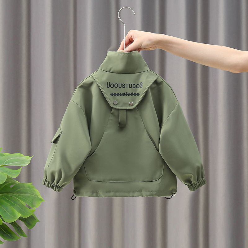 男童外套秋装新款洋气韩版秋冬款中小儿童加绒休闲上衣派克服