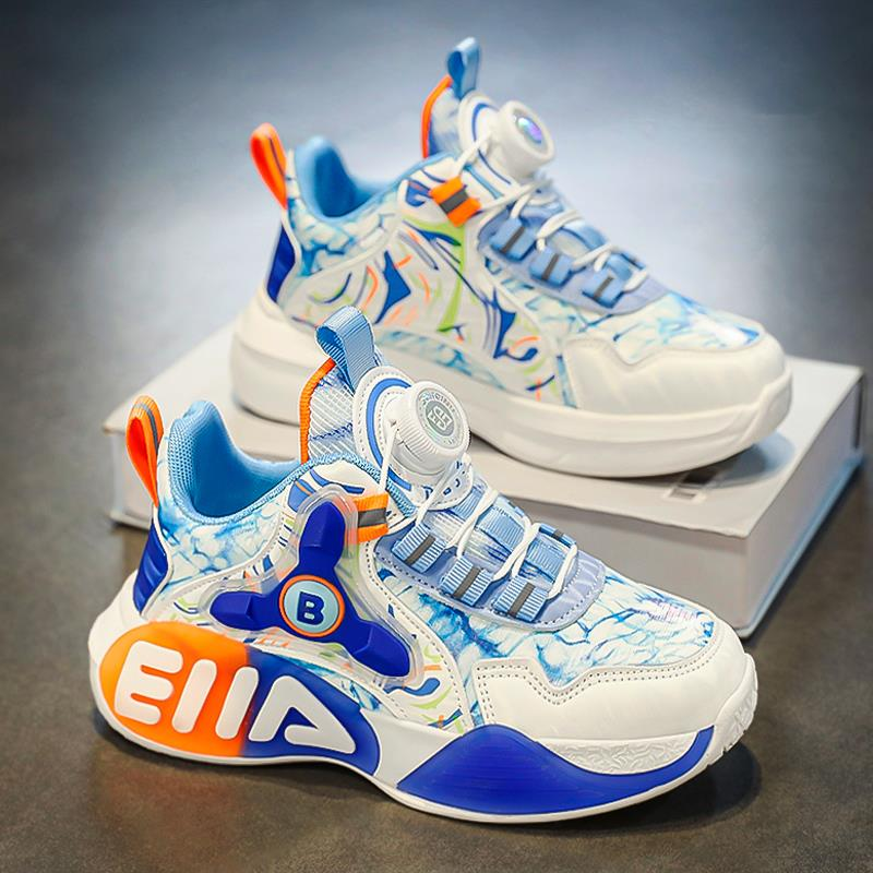 李宁国潮断码儿童鞋子男童运动鞋2023秋冬季新款旋钮炸街男孩篮球