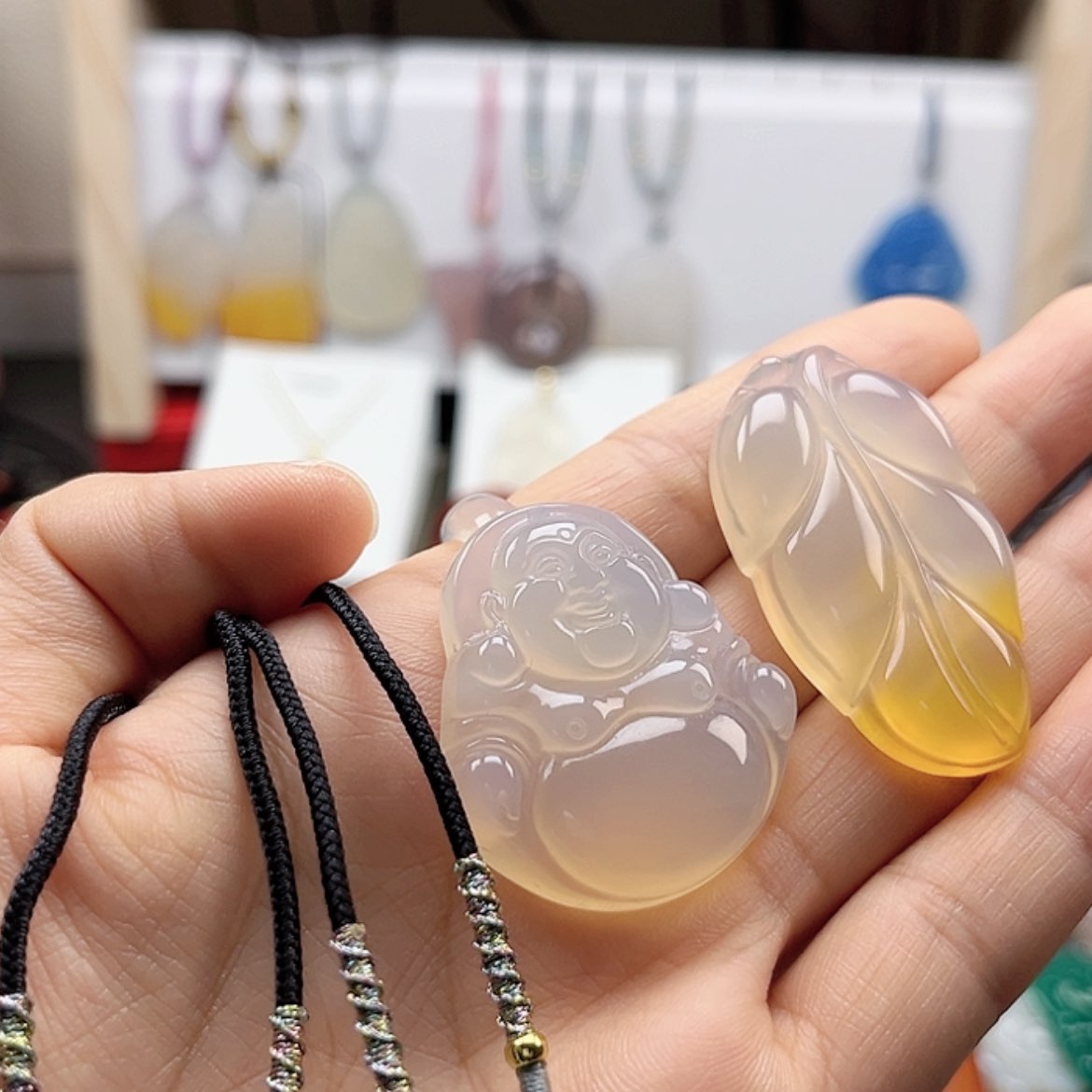 【闪购商品】玛瑙/玉髓颈饰合金@**子