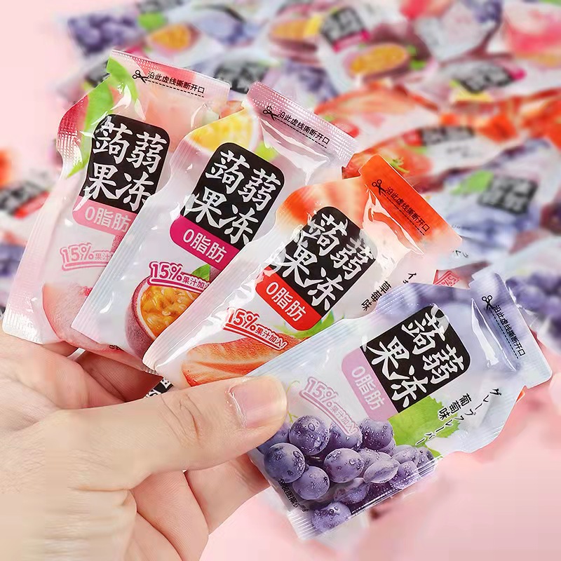 蒟蒻果冻可吸Q弹果味果冻0脂零食小吃休闲食品宿舍耐吃小零食夏天