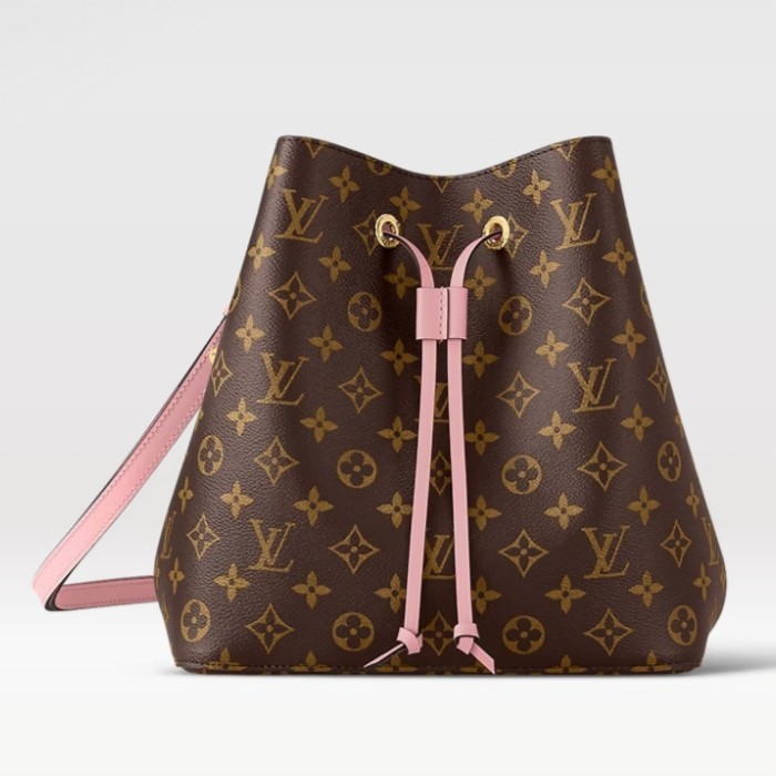 95新 LouisVuitton/路易威登 lv老花 NEONOE粉桶水桶包 特价 木子