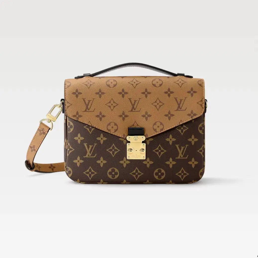 95新 LouisVuitton/路易威登  LV老花拼色邮差POCHETTEMÉTIS 嘉莉