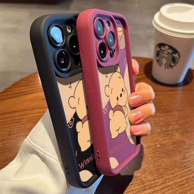 爱维尼熊苹果15promax手机壳iphone14防摔13/12卡通11/xr/8plus/7