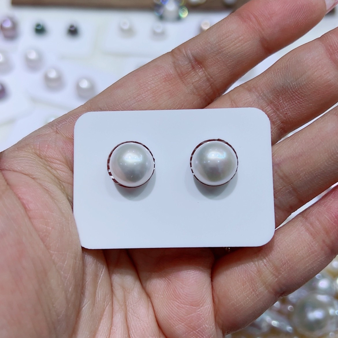 【闪购商品】淡水珍珠耳饰未镶嵌A245淡水11m m