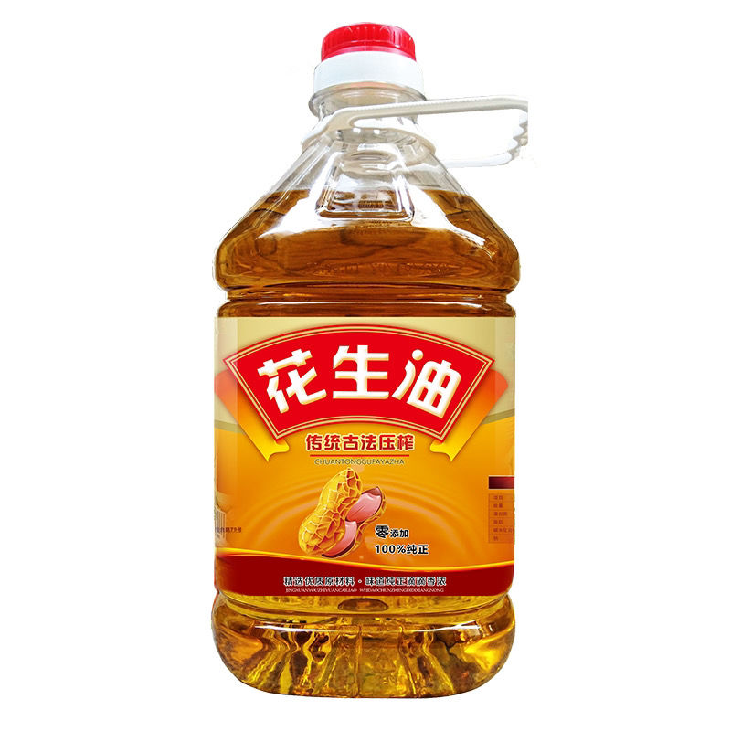 纯正花生油农家自榨香浓物理压榨现榨新油5斤桶装正宗家用健康