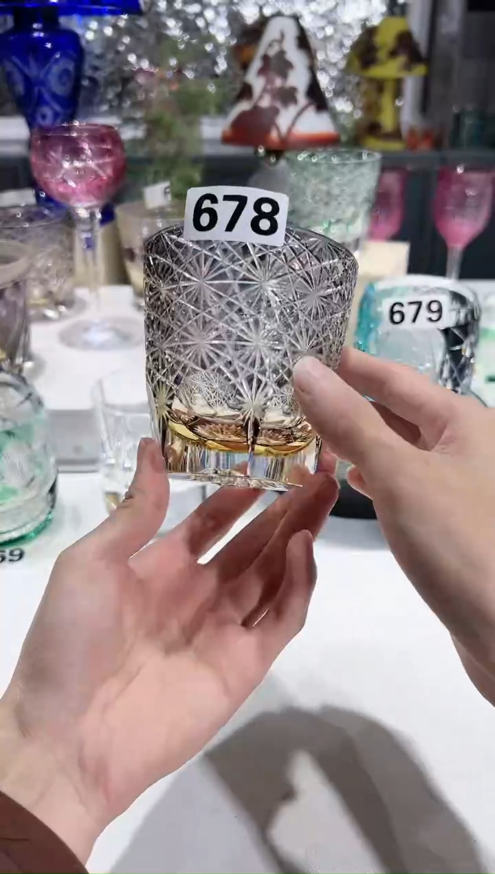 【闪购商品】水晶玻璃紫大菊678