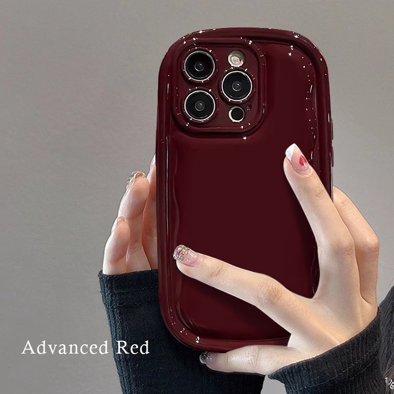 iPhone13手机壳酒红色14順發中国风文字苹果15promax暴富12硅胶软