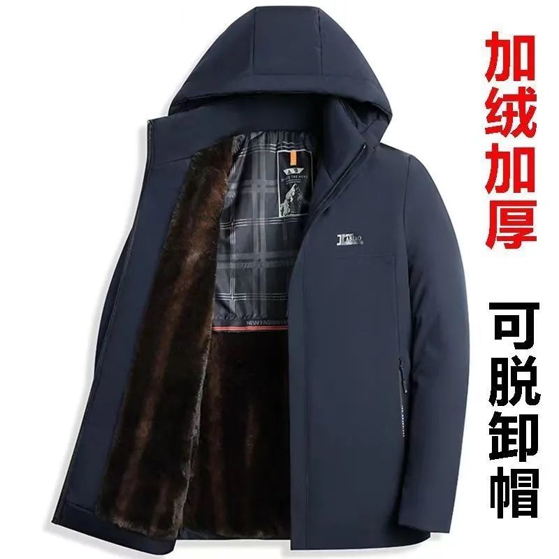 羽绒服[热卖爆款中老年]金貂绒派克服高档爸爸装休闲加厚男