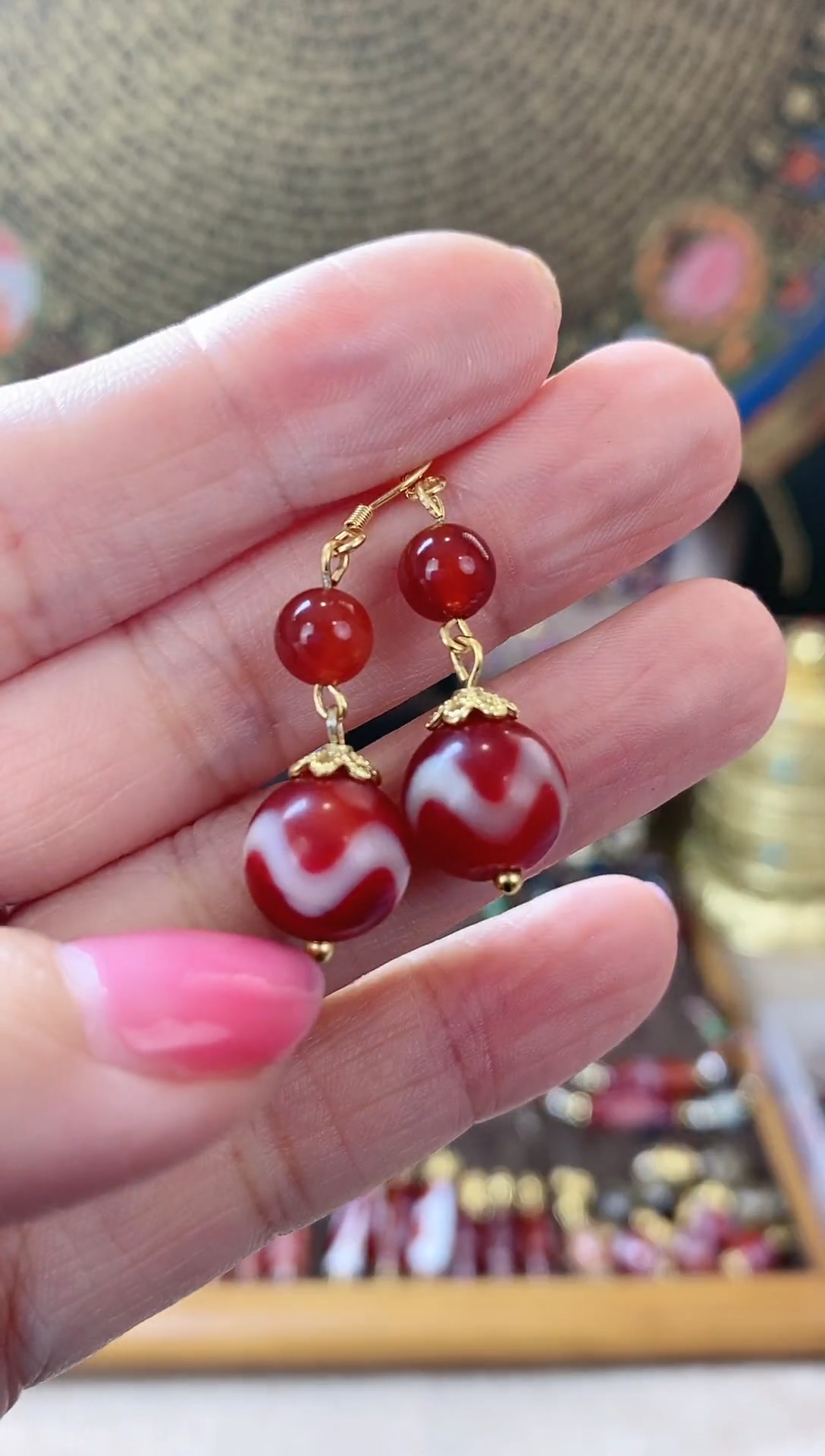 【闪购商品】玛瑙/玉髓耳饰未镶嵌牙牙耳饰