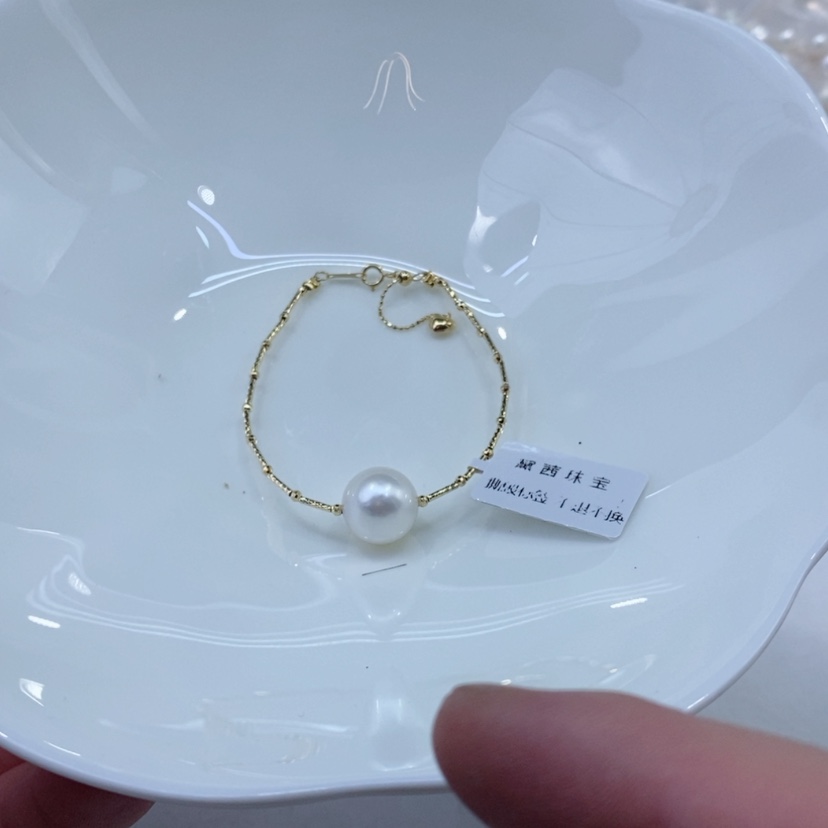 【闪购商品】海水珍珠手绳18K金镶嵌