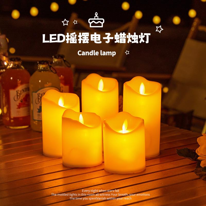 户外露营气氛灯led蜡烛灯帐篷酒吧桌面气氛灯装饰灯生日场景布置