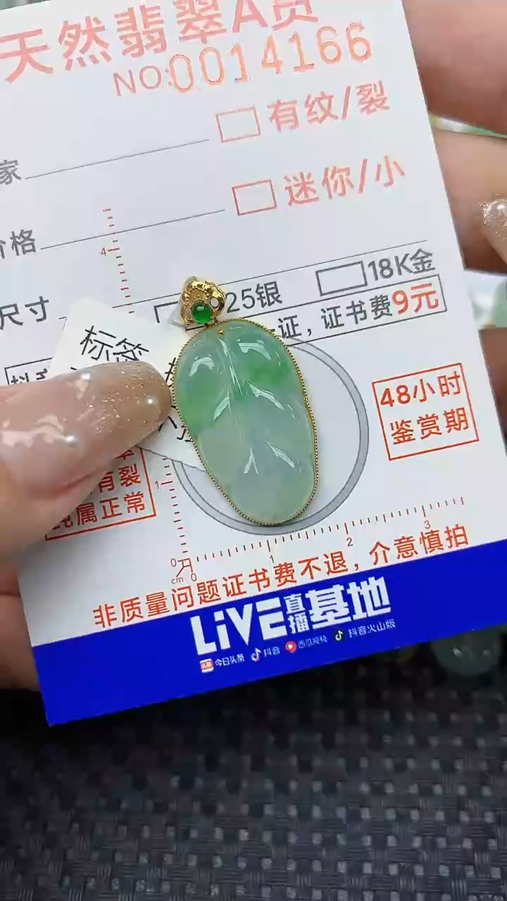 【闪购商品】翡翠颈饰18K金镶嵌Nom