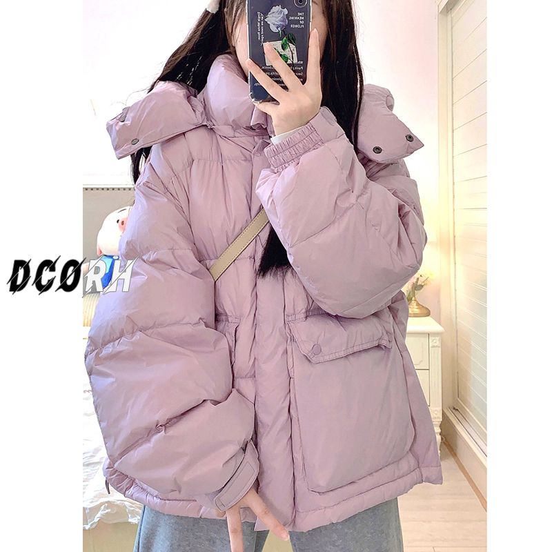波司断码小个子短款羽绒服女冬季时尚百搭宽松显瘦连帽加厚面包服