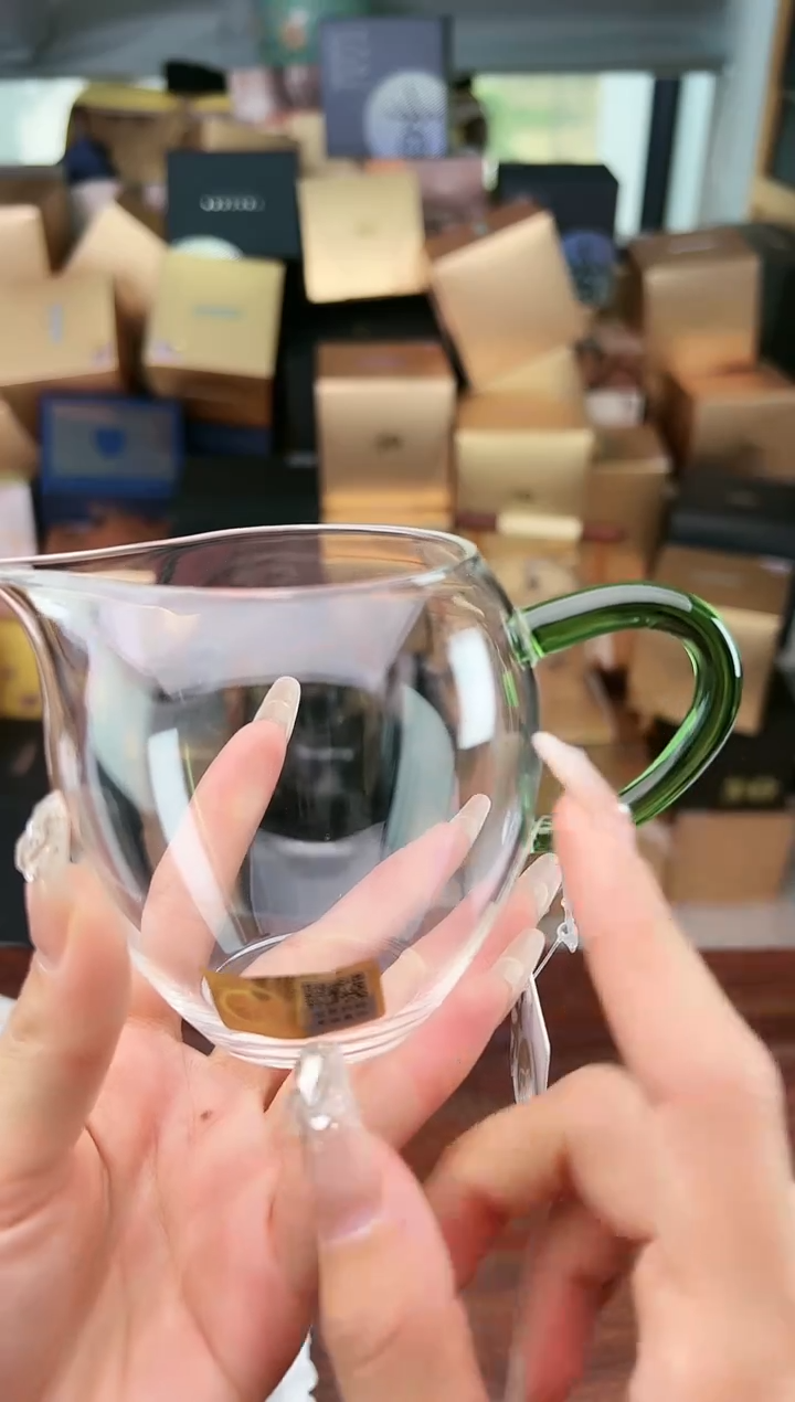 【闪购商品】玻璃茶盏@@悠然湖绿色