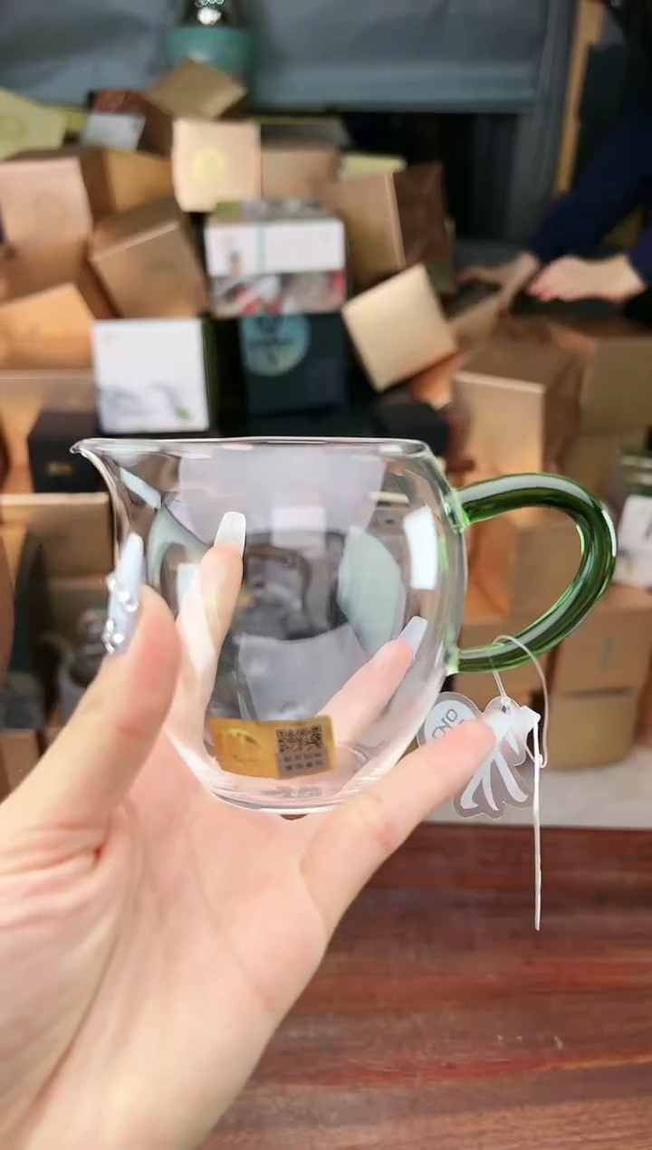 【闪购商品】玻璃茶盏@@悠然湖绿色