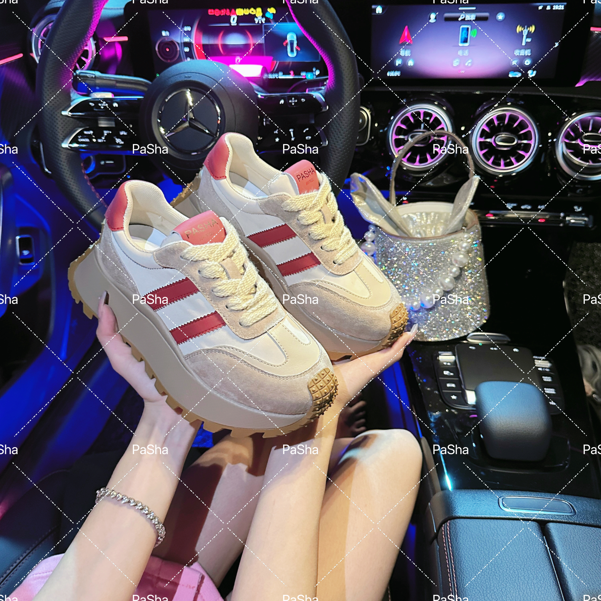 欧货2023秋冬季新款阿甘鞋女时尚百搭复古系带潮流厚底潮鞋网红68
