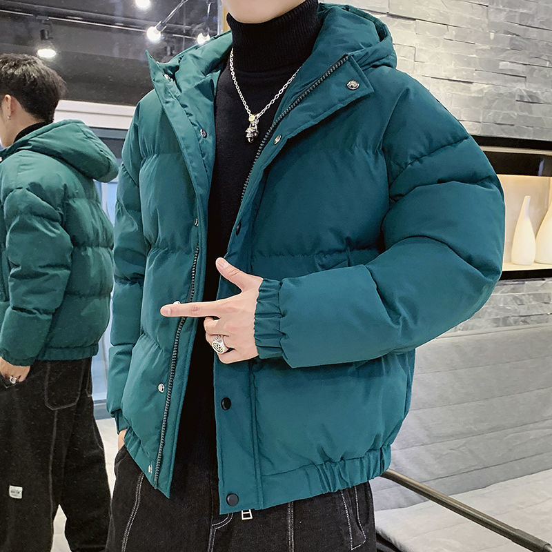 冬季断码男士冬季面包服羽绒服外套短款加厚棉衣纯色潮流棉服韩版