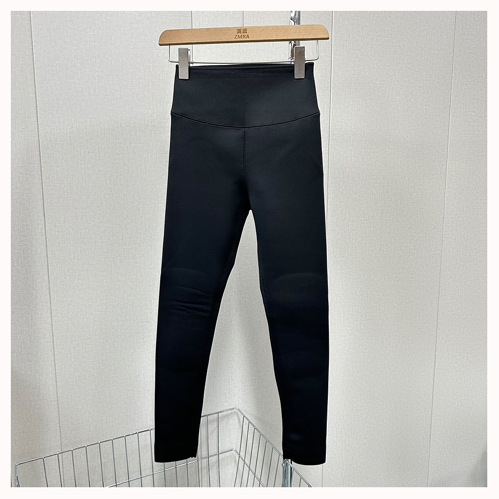 H388  秋冬新款纯色女士修身加绒加厚高腰打底裤