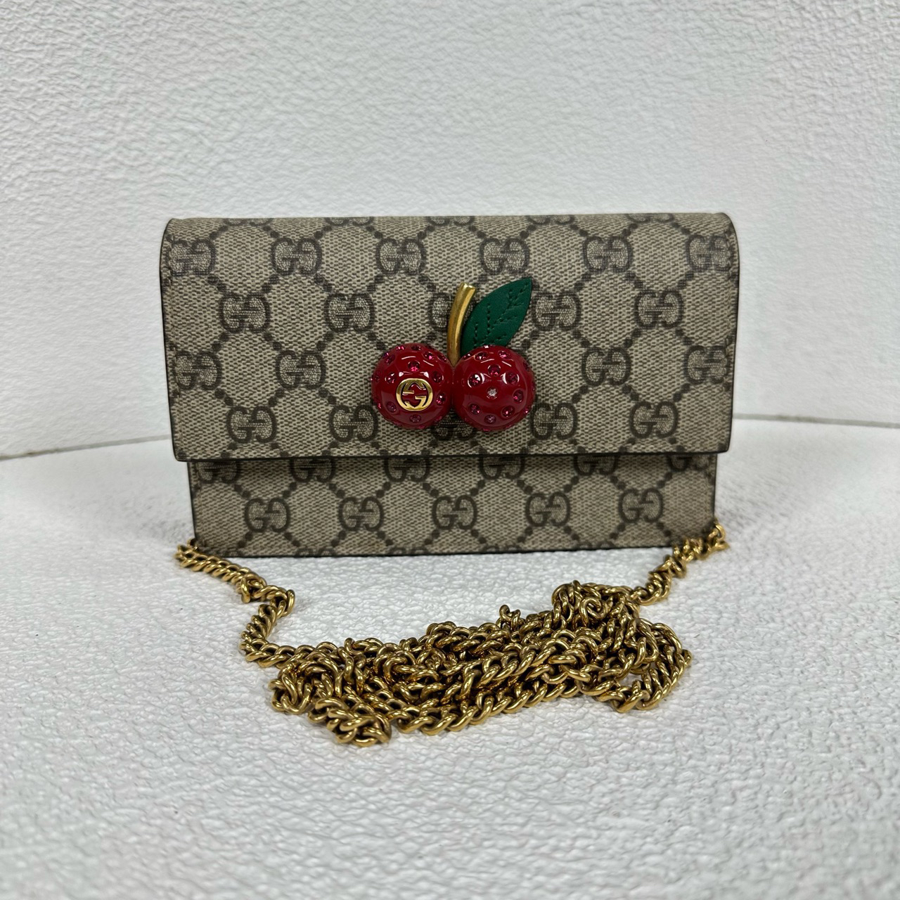 j00024/Gucci古驰 woc樱桃斜挎包