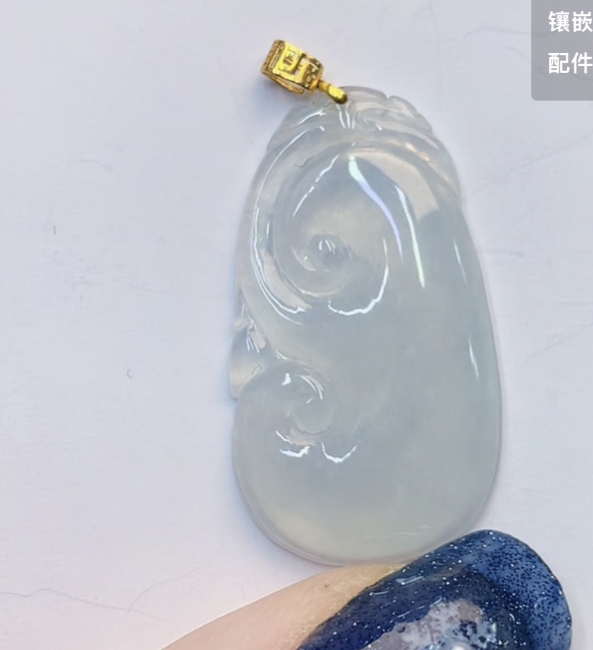 天然翡翠A货如意