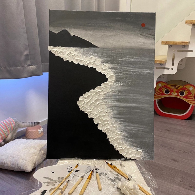 MDNG石英砂丙烯肌理画材料工具包装饰画数字油画手绘手工颜料全套