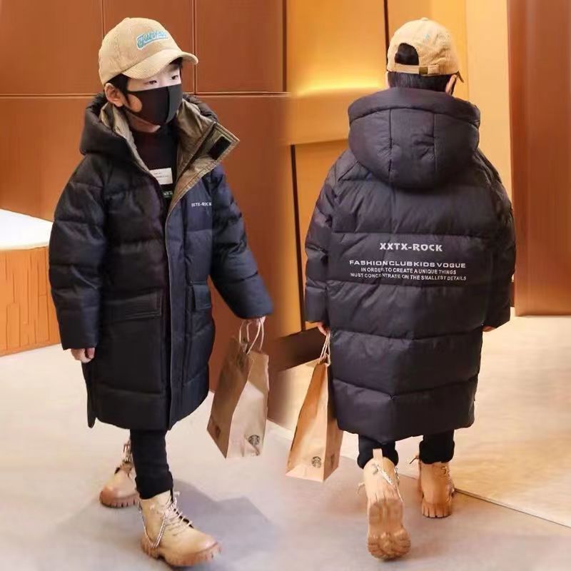 男童棉服2023冬季新款儿童中长韩版童装加厚外套中大童羽绒衣潮