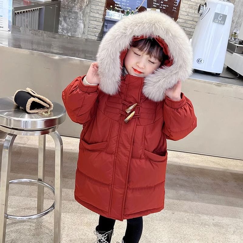 波司澄户外羽绒羽绒棉服冬季加厚保暖外套新款中大童防寒棉衣中长