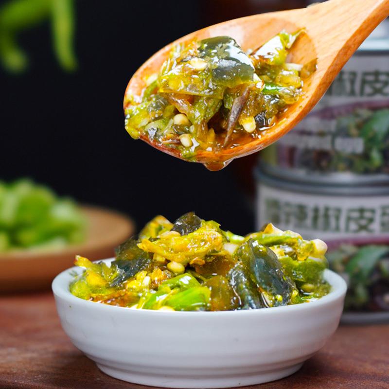 味擂辣椒皮蛋辣椒酱下饭菜自制农家蒜蓉鲜椒香菇牛肉拌面拌饭笋0g
