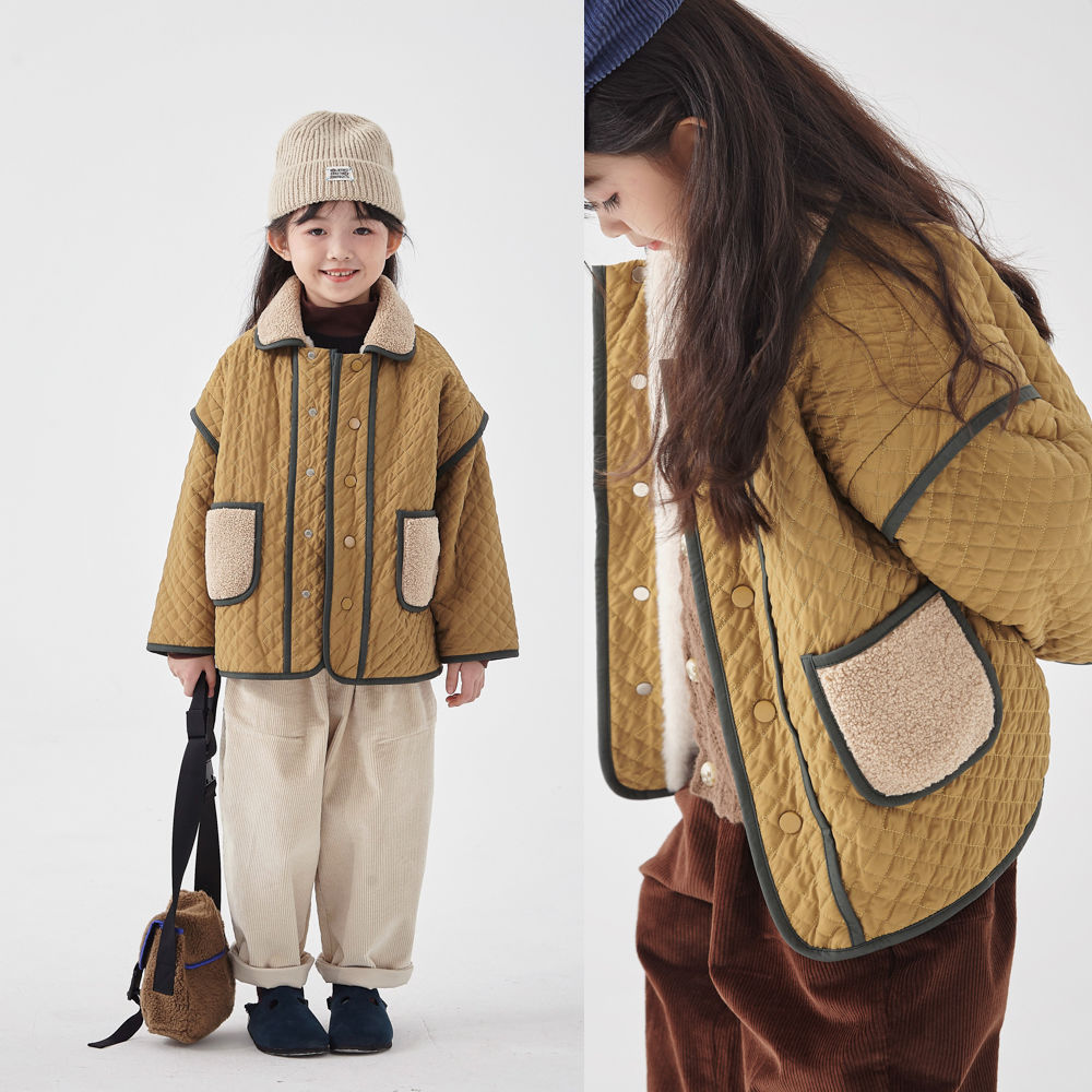 女童棉服外套秋冬装2023新款洋气时髦女孩网红秋季加厚儿童装上衣