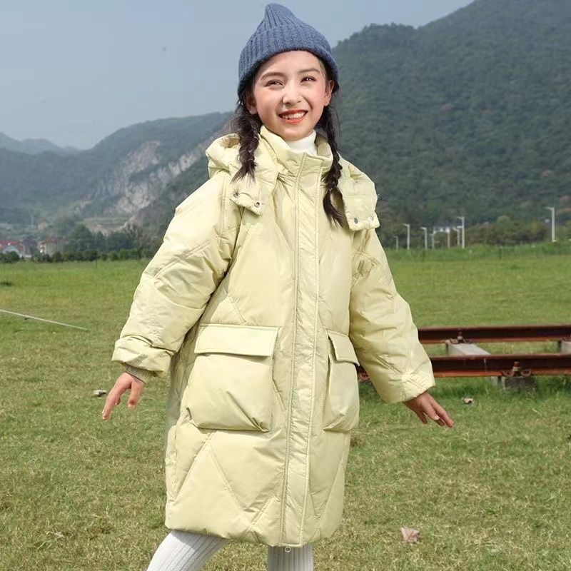 新款女童冬装棉衣外套20233新款羽绒衣服韩版休闲中大童加厚中长