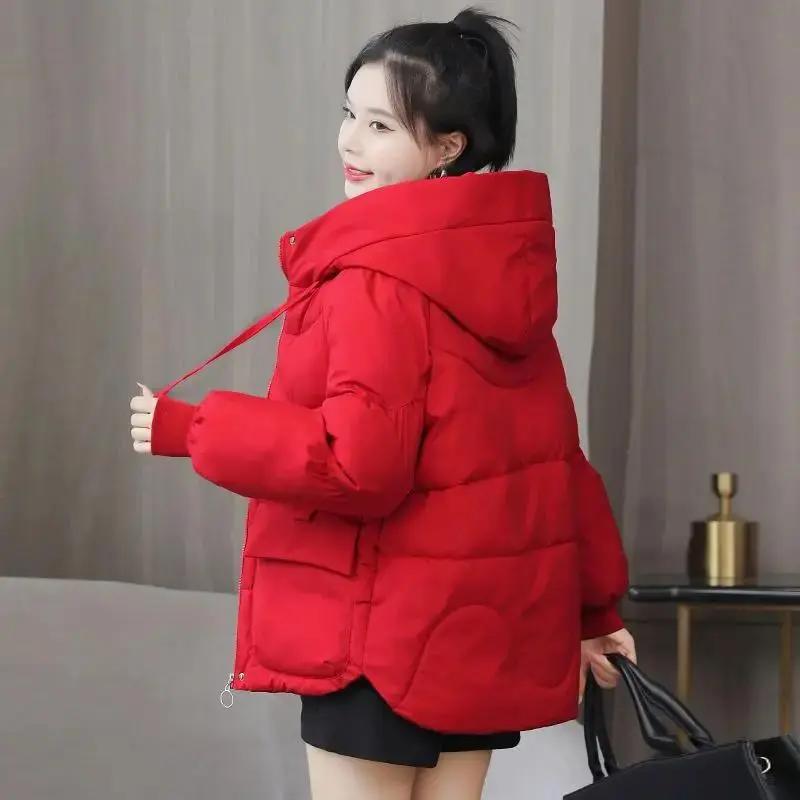 高档羽绒衣服女短款宽松连帽新款羽绒衣服女2023年冬季加厚小个